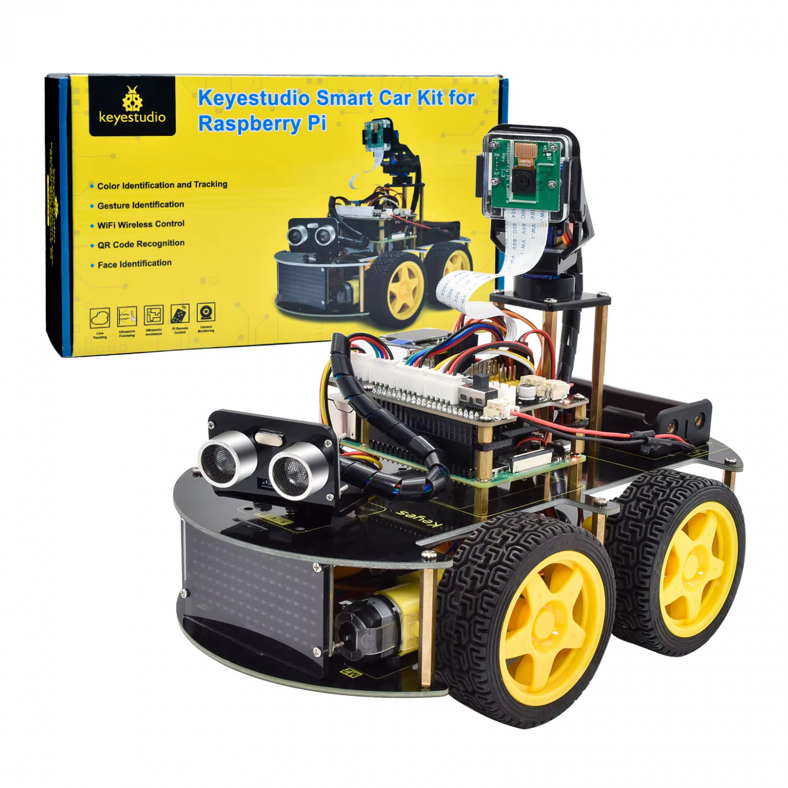 Keyestudio KS0223 Робот-автомобиль для Raspberry Pi 4B