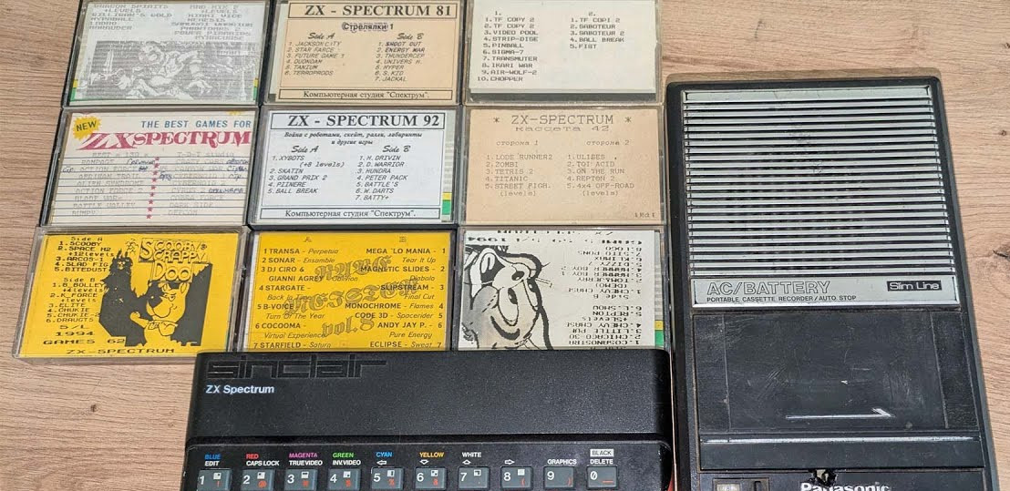 Кассетные сборники для ZX Spectrum. Фото канала «sinc LAIR»