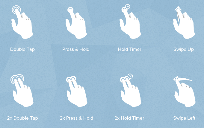 30 бесплатных пиктограмм жестов для мультитач устройств