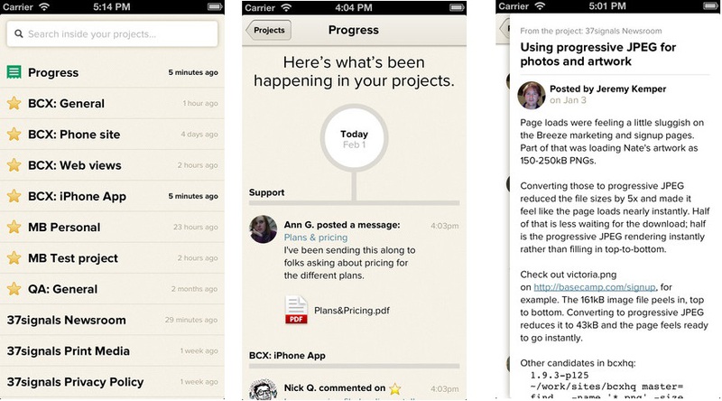 37 signals выпустили официальное iOS приложение для Basecamp. Спустя 8 лет после запуска 37 signals выпустили официальное iOS приложение для Basecamp. Спустя 8 лет после запуска