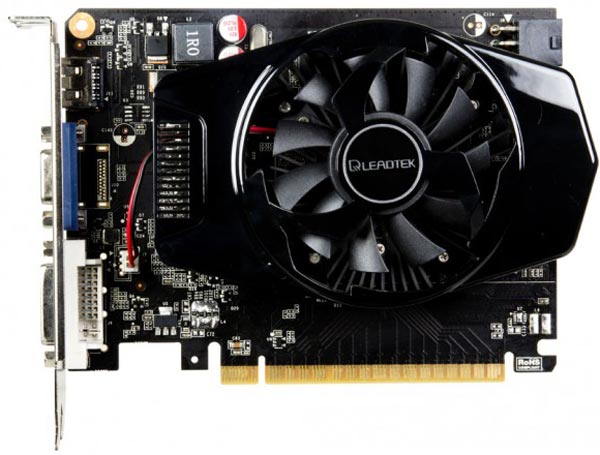 3D-карта Leadtek WinFast GTX 650 имеет короткую печатную плату, но занимает два слота