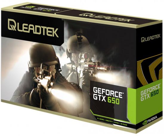 3D-карта Leadtek WinFast GTX 650 имеет короткую печатную плату, но занимает два слота