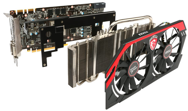 3D-карты MSI GeForce GTX 760 Gaming оснащены системой охлаждения Twin Frozr IV Advanced с двумя 100-миллиметровыми вентиляторами