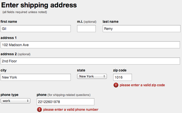 Address fields. . Address line 2 (optional). Avenue address.