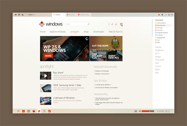 Windows / Концепт UI для Windows 8