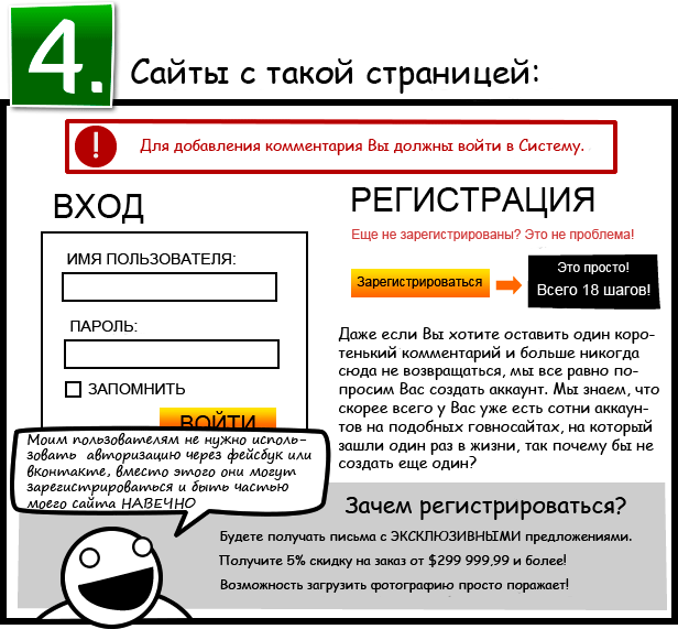 8 типов сайтов, которые делать не стоит