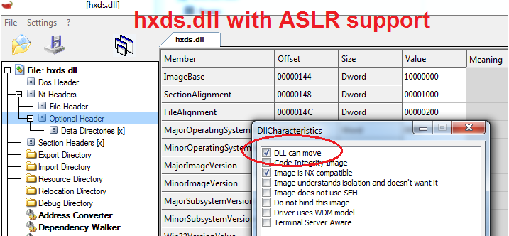 ASLR в новейших выпусках Windows