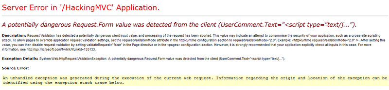 ASP.NET MVC 3/4: Противодействие взлому ASP.NET MVC 3/4: Противодействие взлому