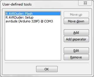 AVRDudeR — встраиваем avrdude в IDE