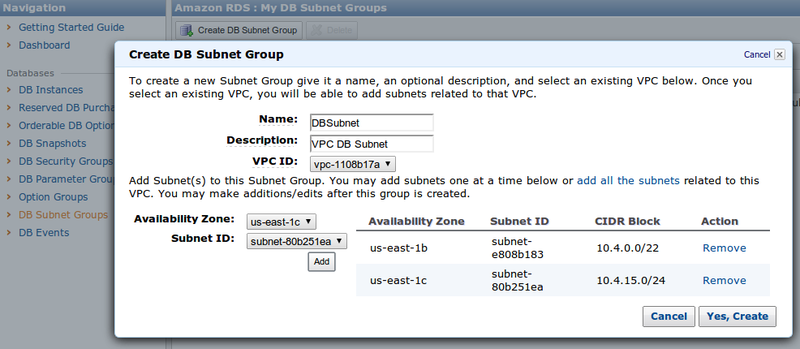 AWS: RDS Micro инстансы теперь доступны и в VPC