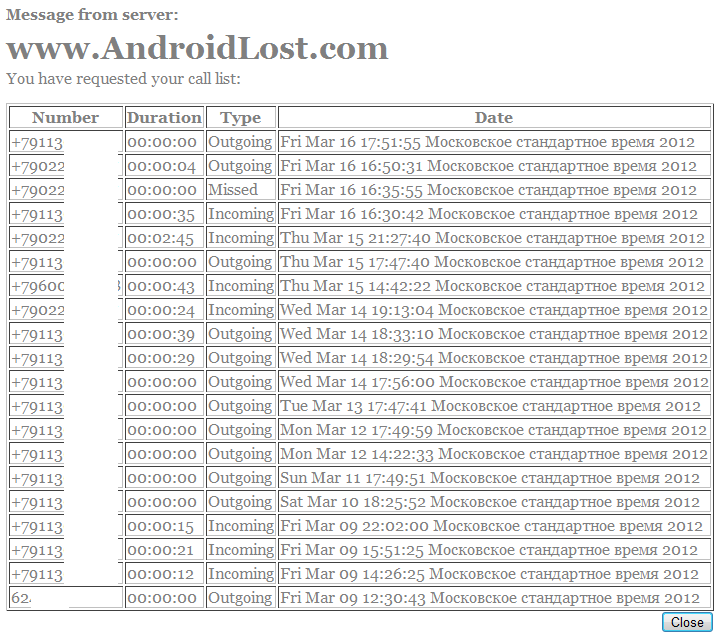 AndroidLost: удалённое управление утерянным смартфоном