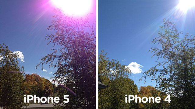 Apple: фиолетовые блики на снимках iPhone 5 — это нормально, держите камеру правильно