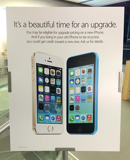 Смартфон Apple iPhone 5c может достаться бывшему владельцу iPhone 4 или iPhone 4S бесплатно