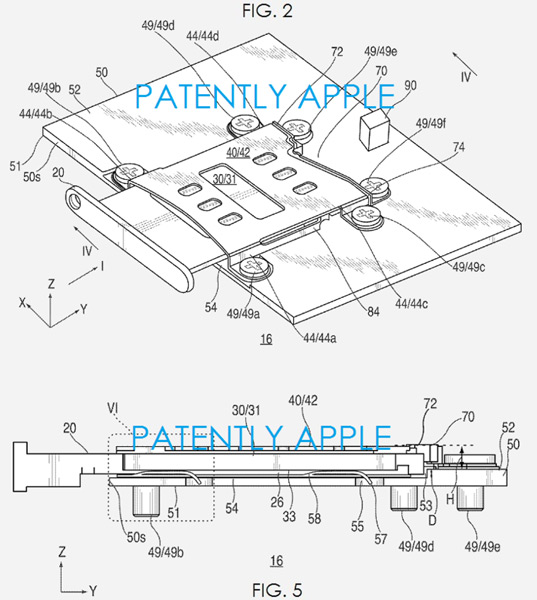 Слот отличается от слотов, описанных в других заявках Apple