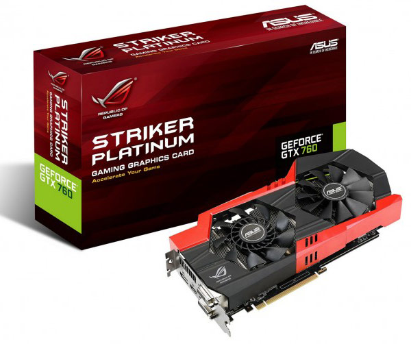 3D-карте Asus ROG Striker GTX 760 Platinum досталась подсистема питания с цифровым управлением DIGI+ II