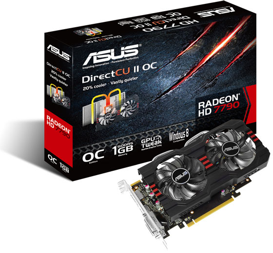Asus оснащает 3D-карты Radeon HD 7790 охладителями DirectCU II