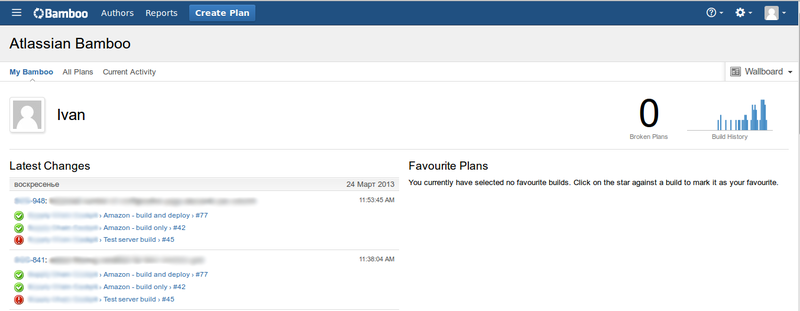 Atlassian Bamboo в картинках
