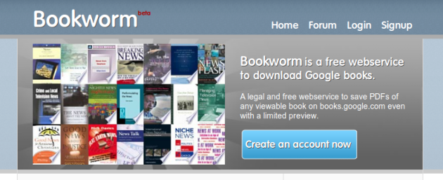 Bookworm: онлайн сервис по вытягиванию книг с books.google.com