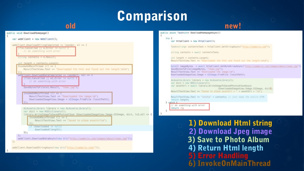 C# async для iOS и Android