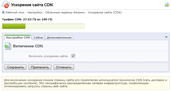 CDN для 70 000 сайтов одной кнопкой