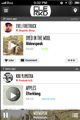 Clerkd — простой способ искать, слушать и делиться музыкой на iOS
