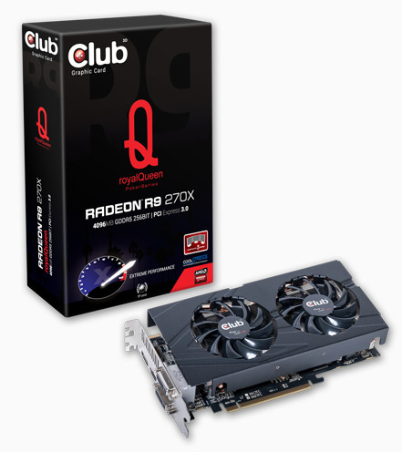 Новые модели 3D-карт Club 3D Radeon R9 270X тоже принадлежат серии royalQueen