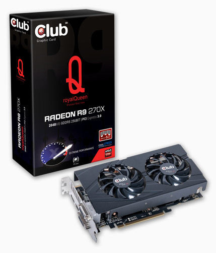 Новые модели 3D-карт Club 3D Radeon R9 270X тоже принадлежат серии royalQueen