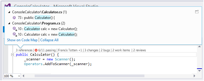 CodeLens в Visual Studio 2013