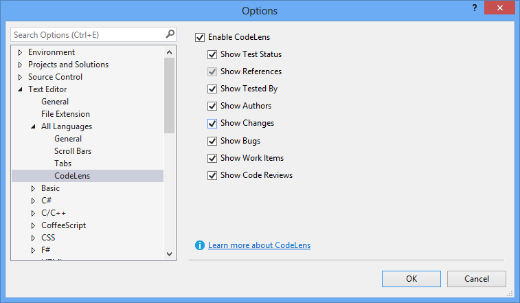 CodeLens в Visual Studio 2013