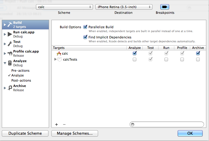 Continuous Integration в XCode5