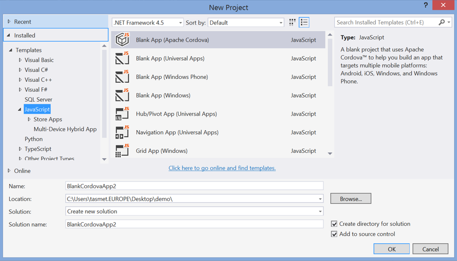 Cвежее дополнение к Visual Studio для создания кроссплатформенных приложений на HTML и JavaScript image