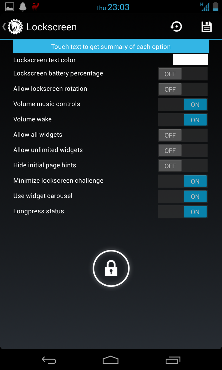 Ability to enable unlimited lock screen widgets, and change animation to carasouel