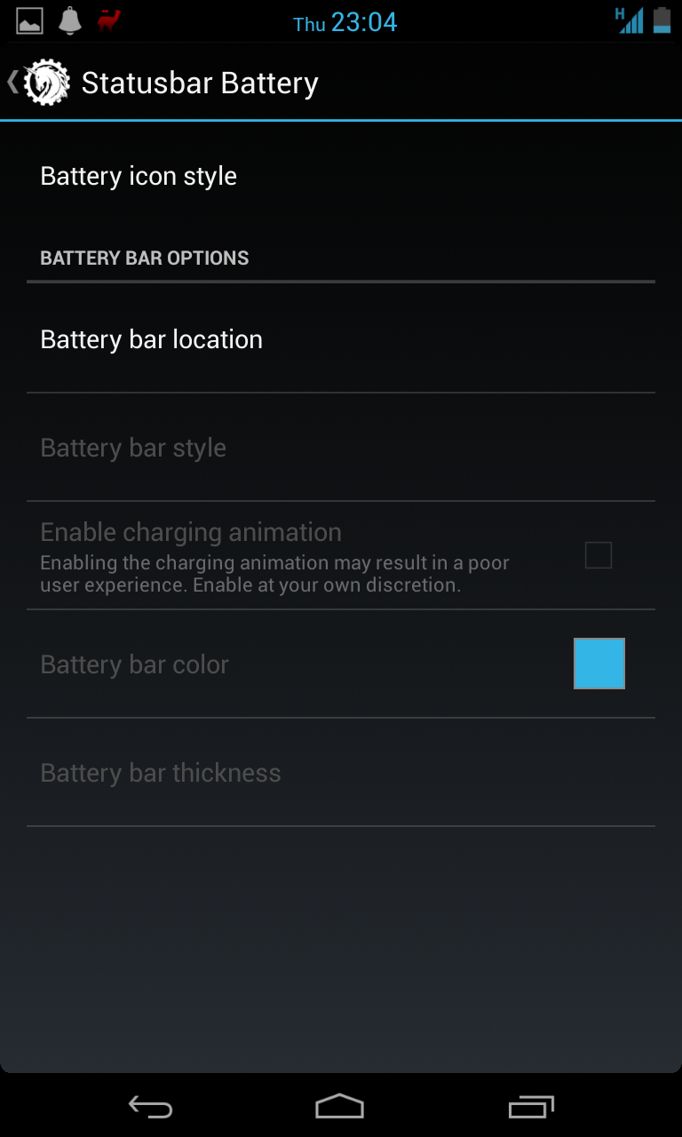 Ability to put Battery status in the navigation bar