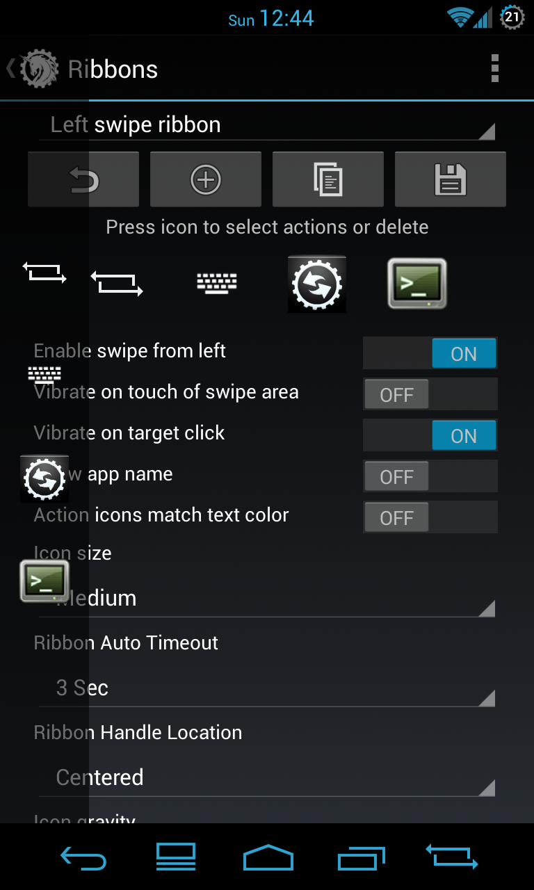 AOKP Ribbon (Sidebar Ribbon)