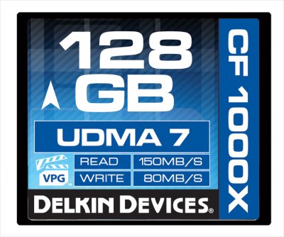 Delkin Devices начинает продажи карт памяти CF 1000X UDMA 7 объемом 128 ГБ, цена — $645