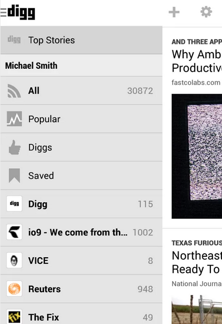 Digg Reader для Андроид наконец то вышел!