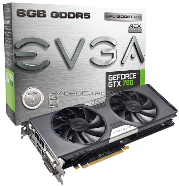 Видеокарта EVGA GeForce GTX 780 с 6 ГБ памяти