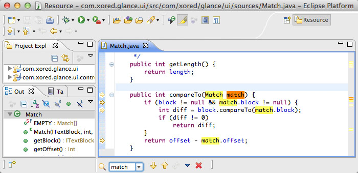 Eclipse. Улучшенный поиск и подсветка блоков кода