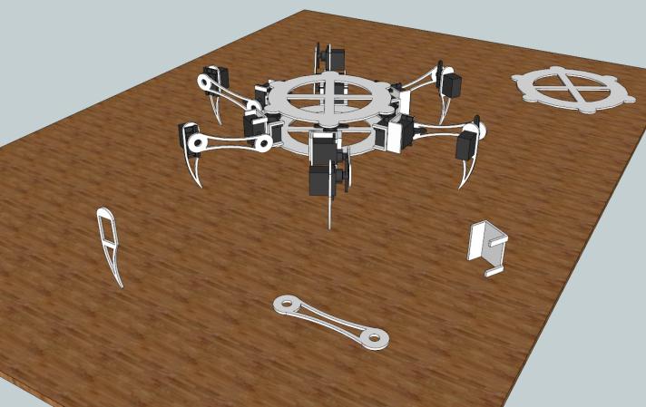 Ectognathus, робот хексапод на микро сервах своими руками
