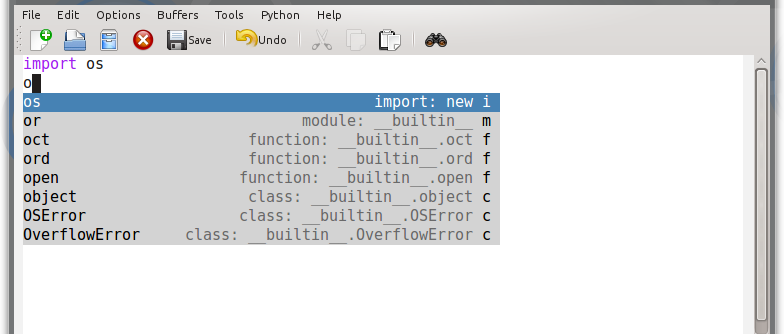 Emacs как IDE для Python image