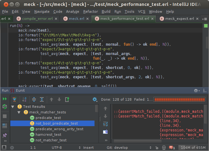 Erlang plugin для IntelliJ IDEA версии 0.4 Rebar-based Eunit integration