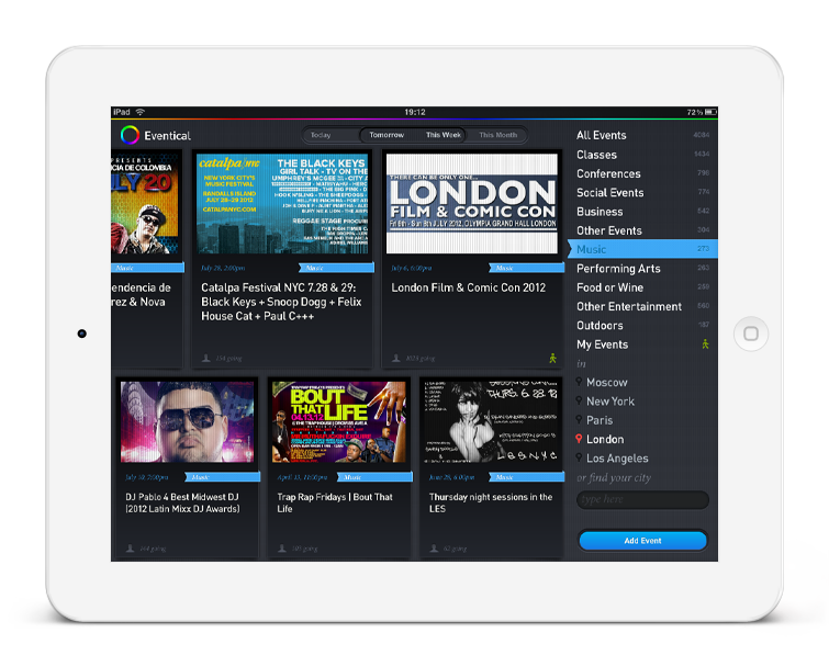EventiCal — iPad календарь событий, о которых не пишут в афишах EventiCal — iPad календарь событий, о которых не пишут в афишах
