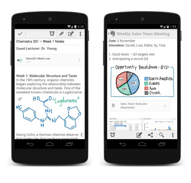 Evernote для Android теперь поддерживает рукописный текст