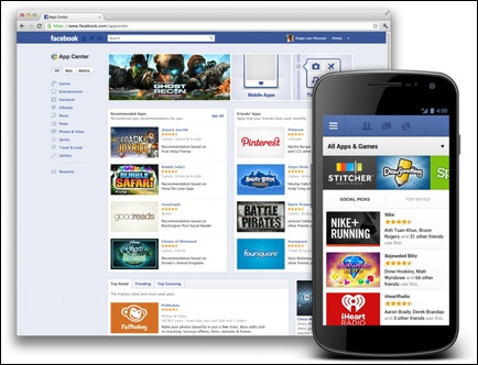 Facebook открыл каталог приложений App Center