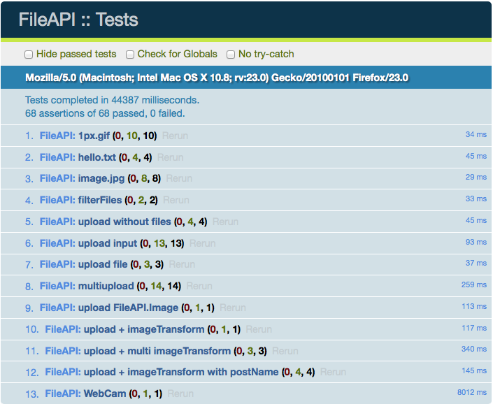 FileAPI + Qunit