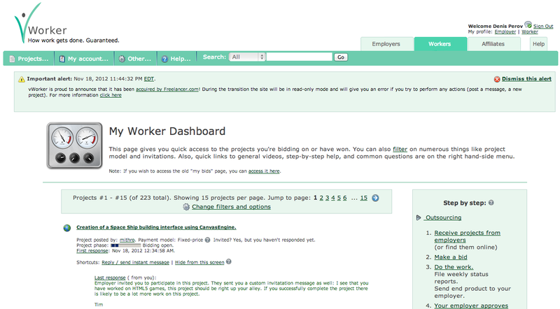 Freelance.com приобрел vWorker Freelance.com приобрел vWorker