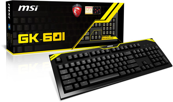 Клавиатура MSI GK-601 имеет светодиодную подсветку
