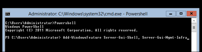 GUI, не GUI — или как включить и отключить графический интерфейс в Windows Server 2012