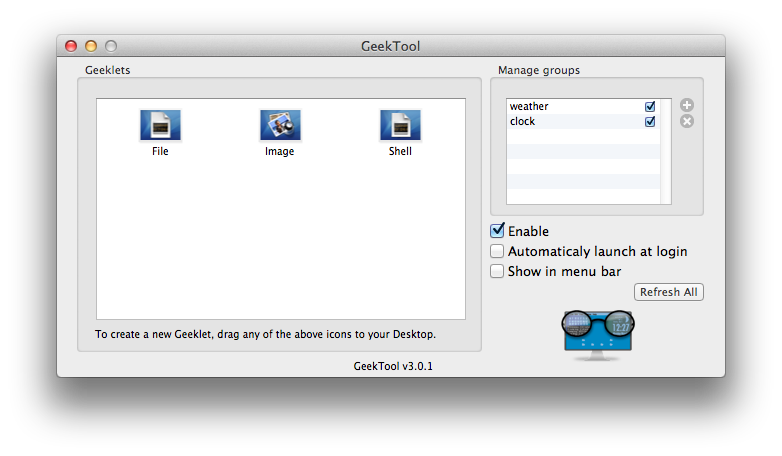 GeekTool – кастомизация рабочего стола в OS X