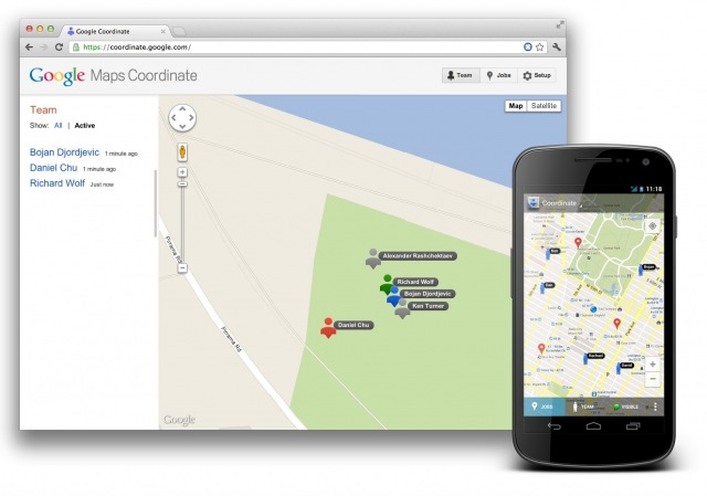 Google представил сервис Coordinate для управления мобильными работниками